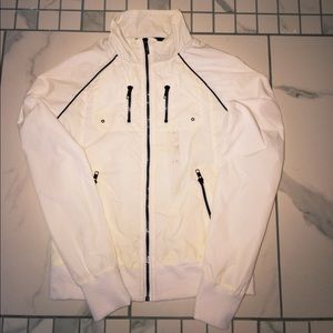 White Windbreaker